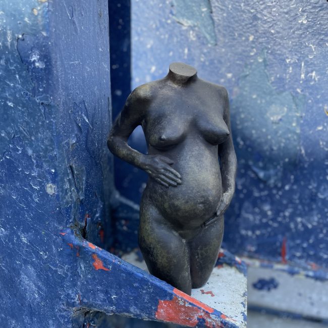 Bronzen 3D Zwangerschapsbeeldje